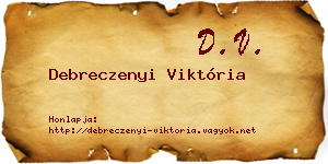 Debreczenyi Viktória névjegykártya