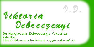 viktoria debreczenyi business card